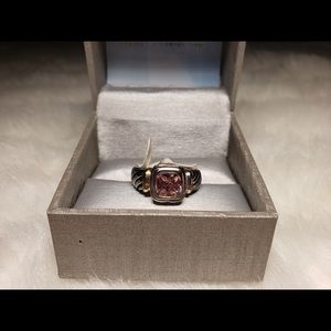 18KGE Pink Topaz Ring Size 7